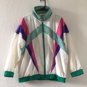 Vintage Women Casual Isle 90s windbreaker Jacket L